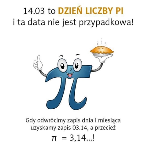 Plakat promujący 14 marca jako Dzień Liczby PI.