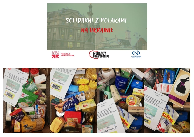 Zdjęcia darów przekazanych przez uczniów w ramach akcji “Solidarni z Polakami na Ukrainie".