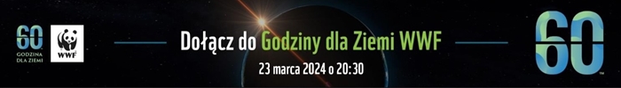 Plakat zachęcający do uczestnictwa w przedsięwzięciu Godzina dla Ziemi WWF.