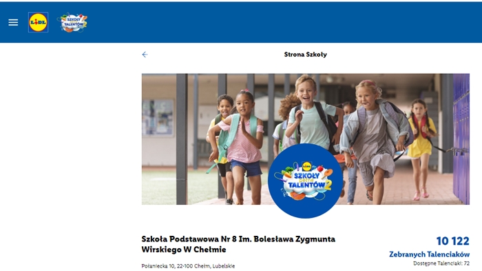 Plakat podsumowujący akcję Szkoły Pełne Talentów.