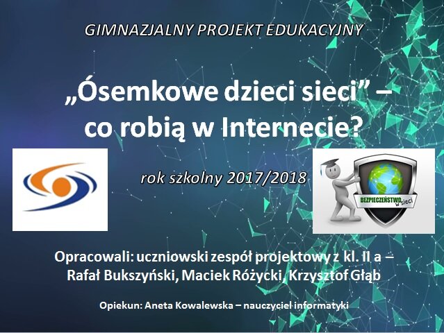 projekt edukacyjny osemkowe dzieci sieci