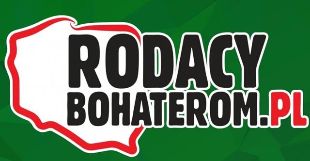 Plakat z napisem: Rodacy Bohaterom. Pl
