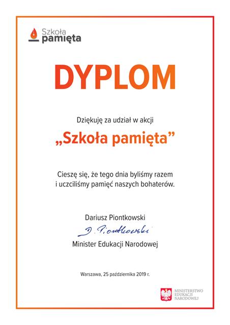 dyplom   szkoła pamięta