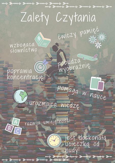 Karolina Wysocka 8c Plakat 'Zalety czytania'