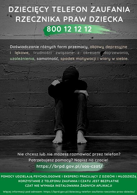 Dziecięcy telefon zaufania rzecznika praw dziecka