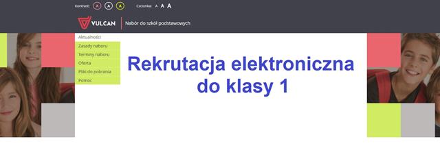Vulcan - rekrutacja elektroniczna do klasy 1