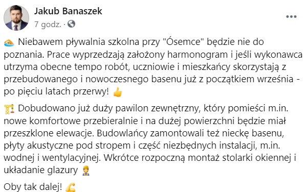 remont plywalni przy osemce trwa