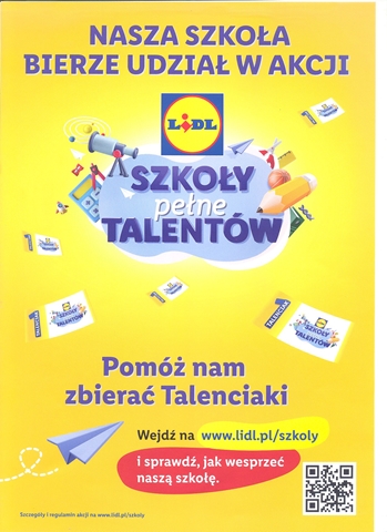 Plakat propagujący udział w akcji "Szkoły pełne talentów".