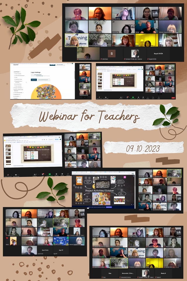 Grafika przedstawia relację ze spotkania organizacyjnego nauczycieli realizujących projekt eTwinning.