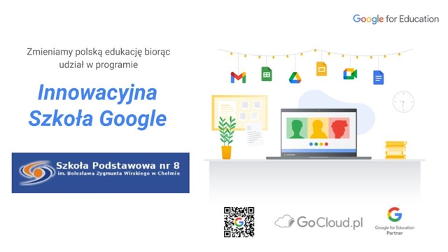 Informacja o udziale szkoły w programie „Innowacyjna Szkoła Google”.