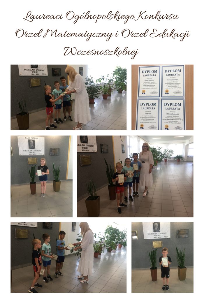laureaci ogolnopolskiego konkursu orzel matematyczny i orzel edukacji wczesnoszkolnej