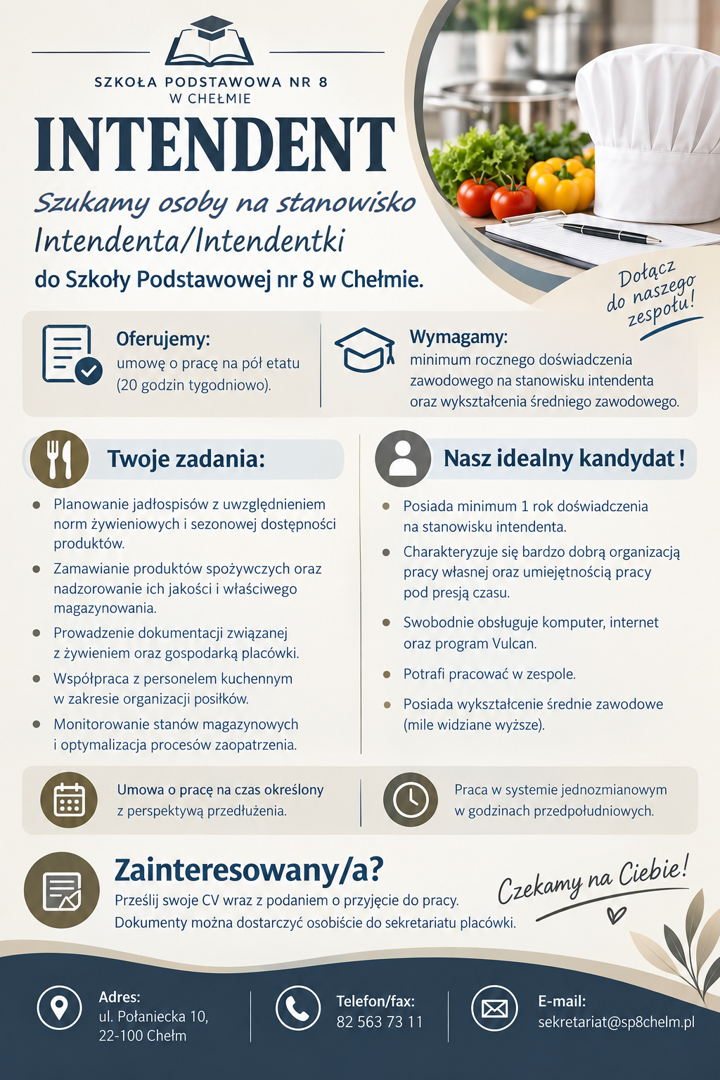 oferta zatrudnienia intendent